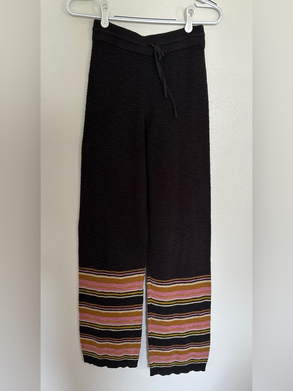 Natural Life Lounge & Go Knit Pants Striped Hem XS